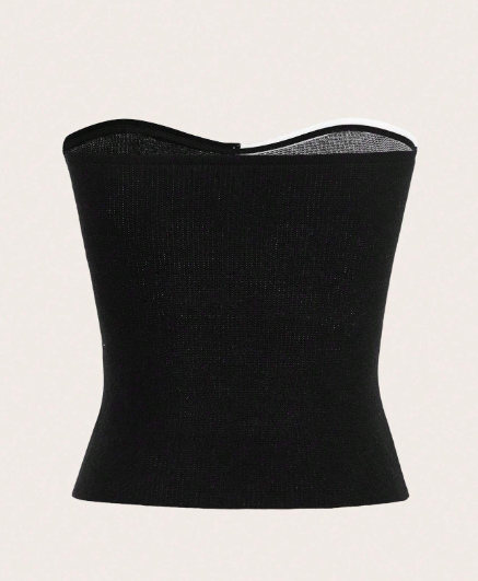 Yin & Yang Knit Tube Top
